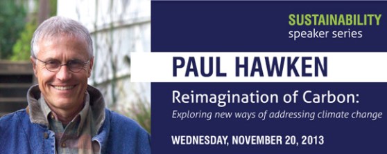 Paul Hawken is visiting UofA